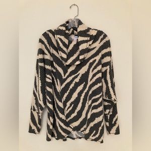 LuLaRoe Kristen Pullover Sweater - Zebra Print - Size S